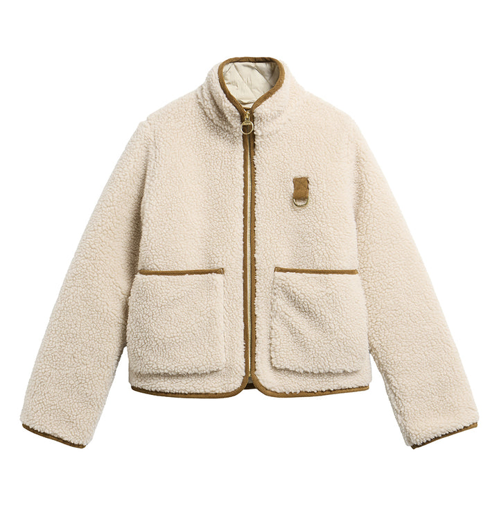Barbour kremhvit jakke - forfra