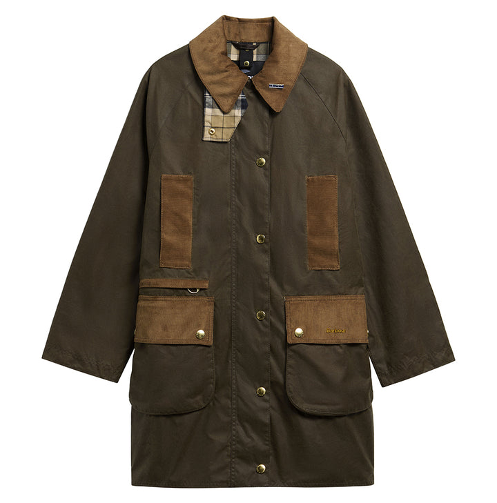 Barbour olivengrønn jakke - forfra
