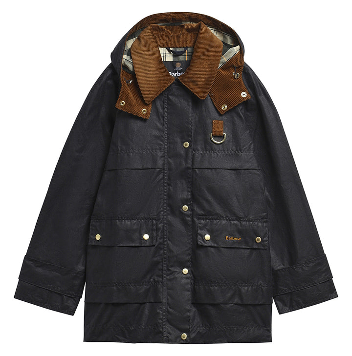 Barbour marineblå jakke - forfra