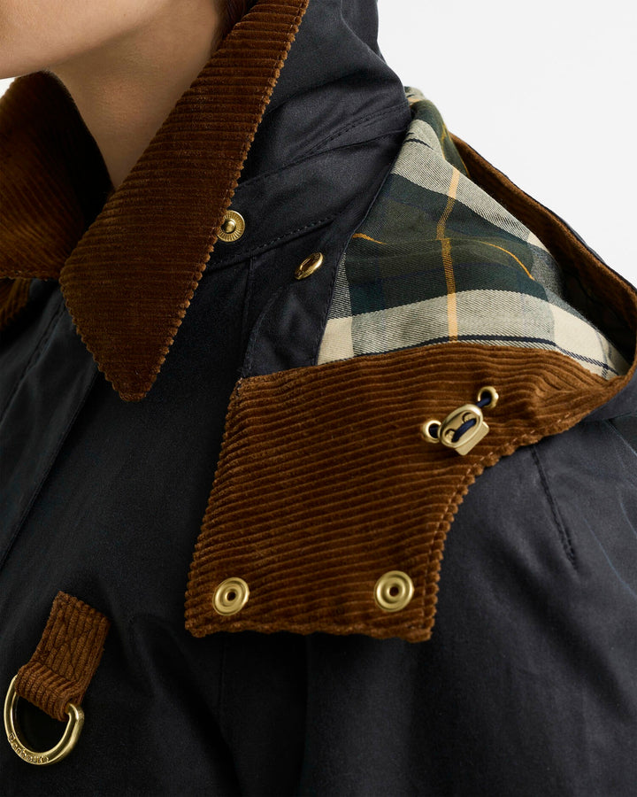 Barbour marineblå jakke - detaljbilde