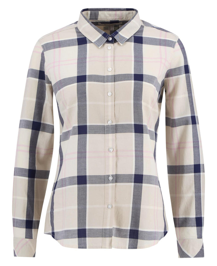 Barbour beige skjorte rutet - helfigur