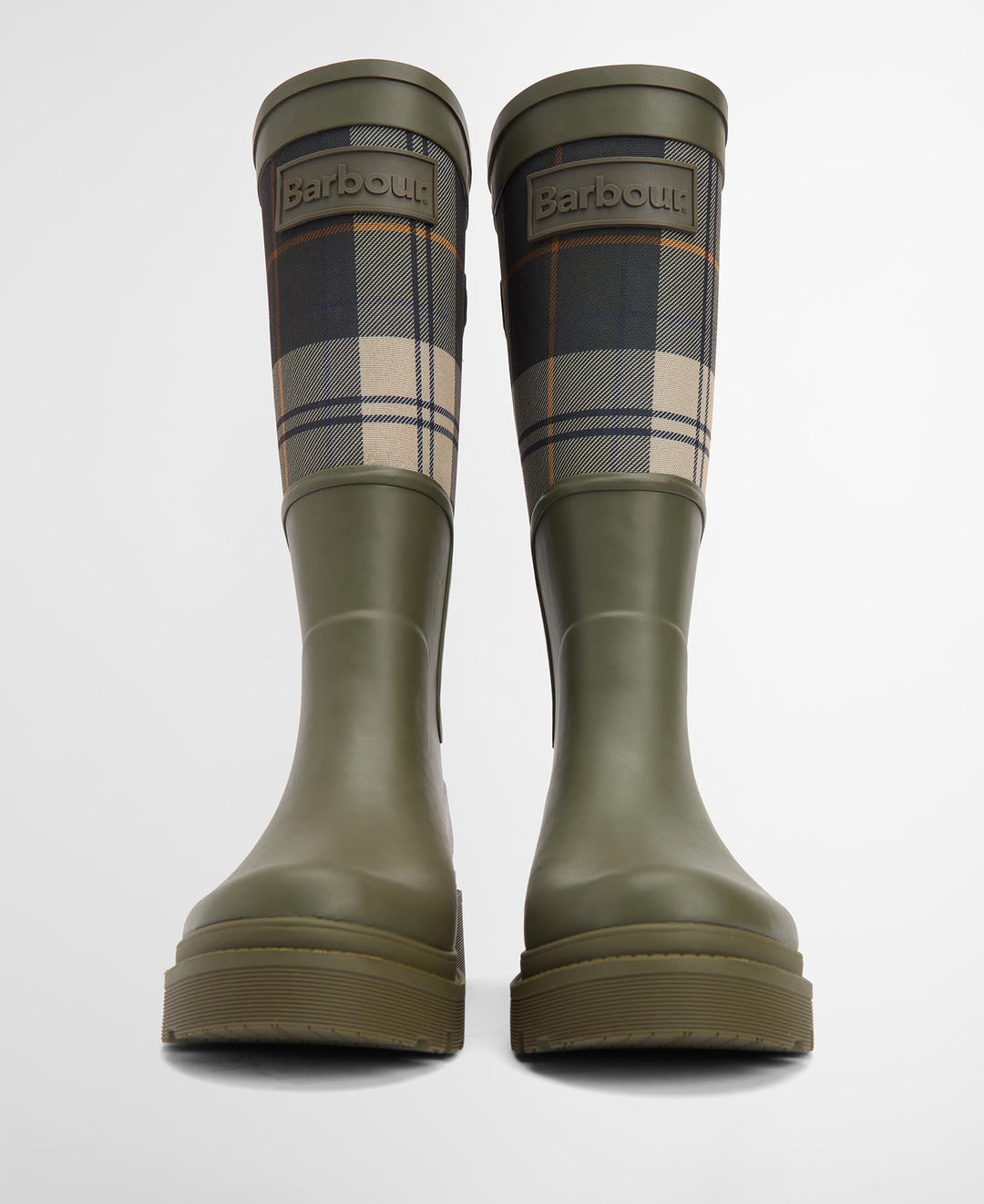Barbour olivengrønn støvler - forfra