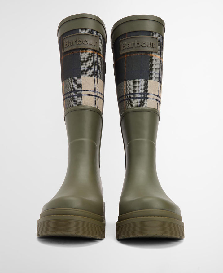 Barbour olivengrønn støvler - forfra