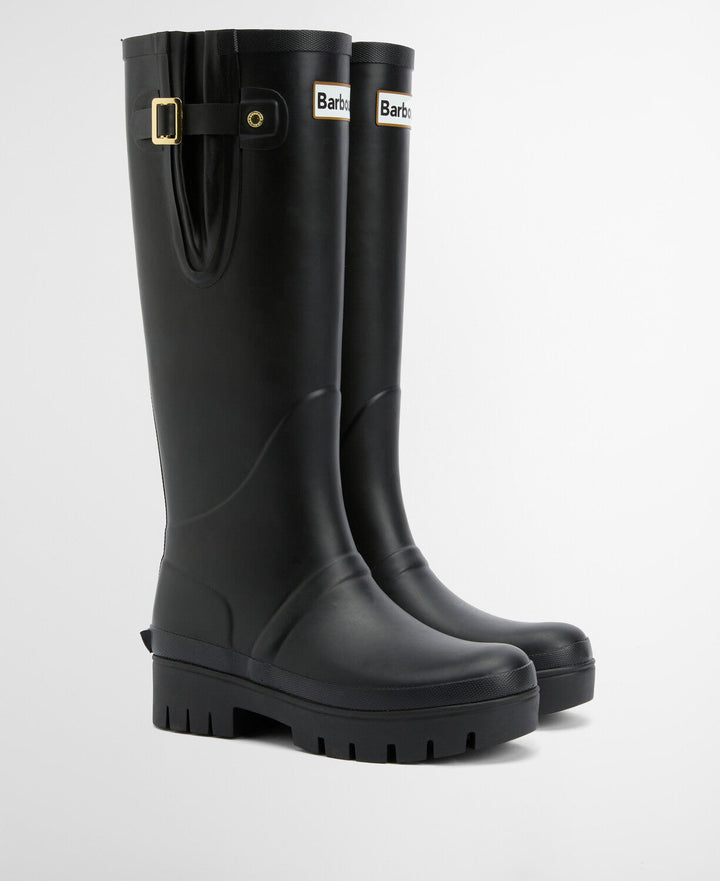 Barbour svart sko - fra siden