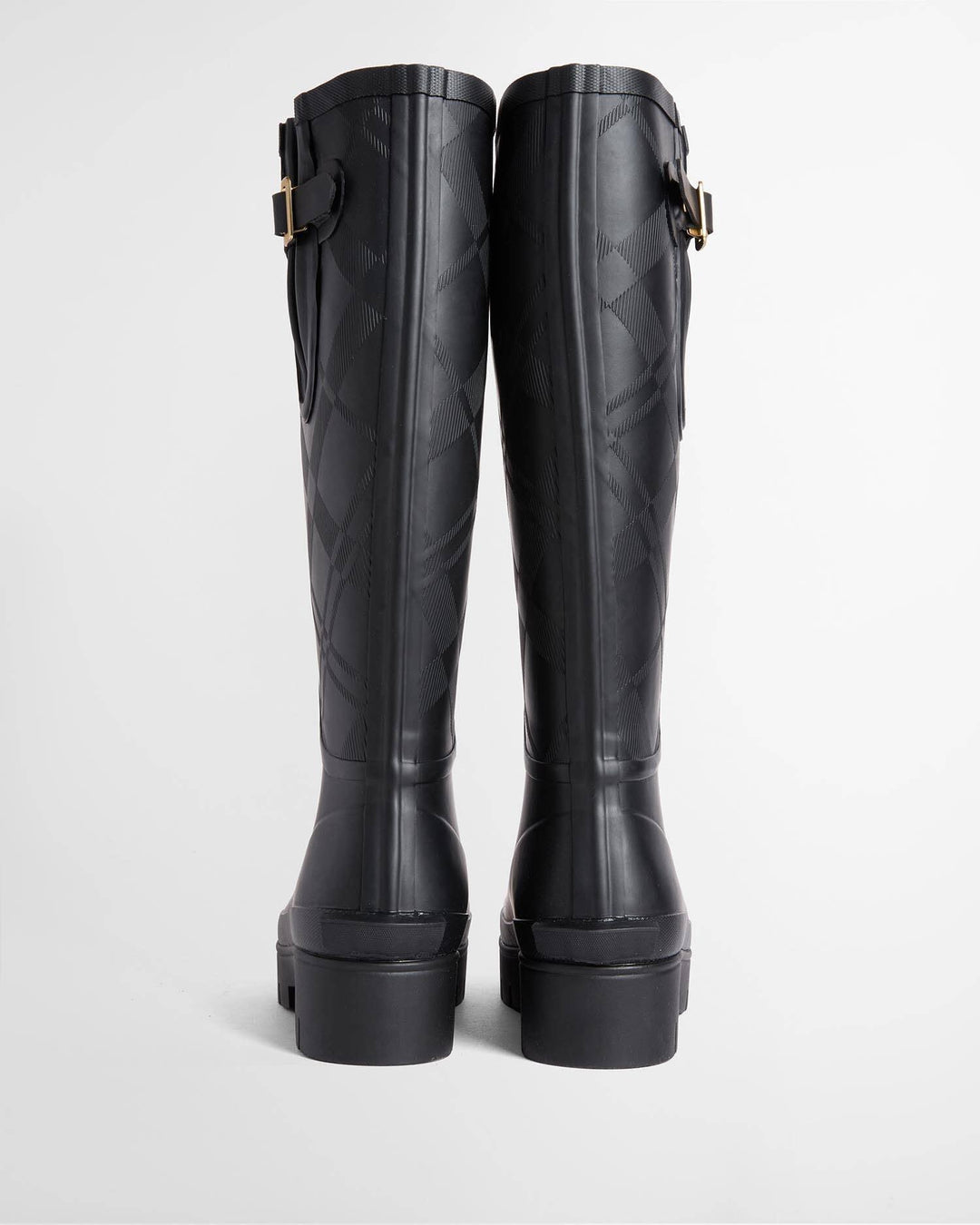 Leighton Tartan Wellingtons, Black