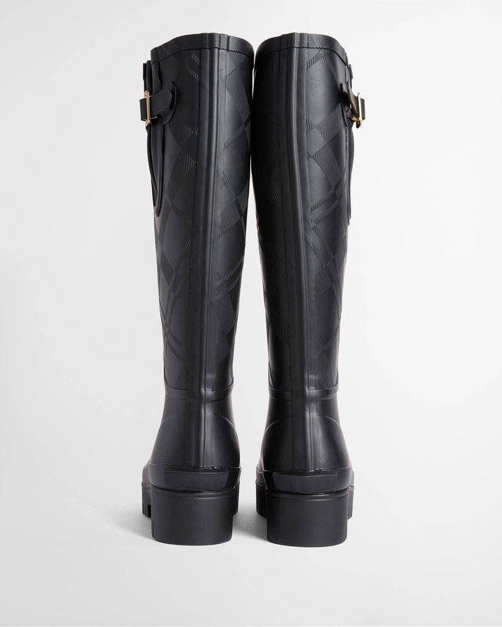 Leighton Tartan Wellingtons, Black