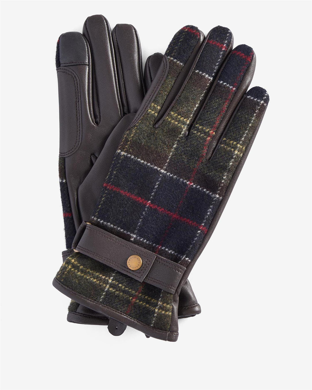 Barbour mørk brun tilbehør rutet - liggende flat