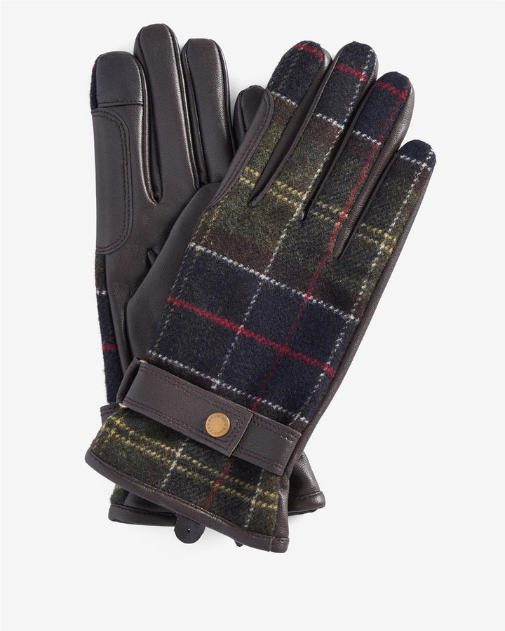 Barbour mørk brun tilbehør rutet - liggende flat
