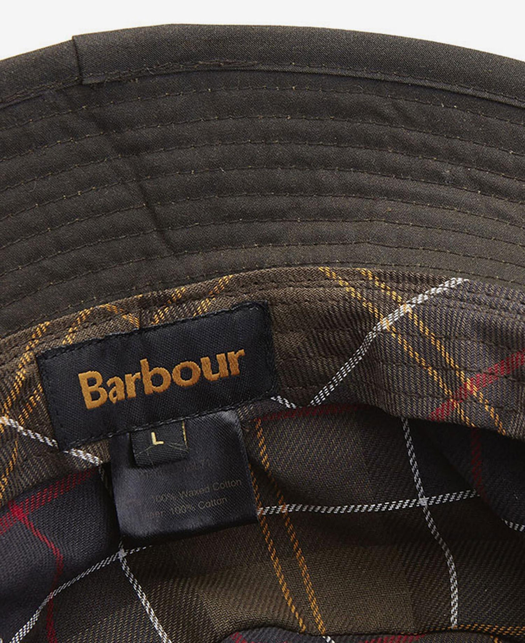 Barbour olivengrønn tilbehør lue - detalj
