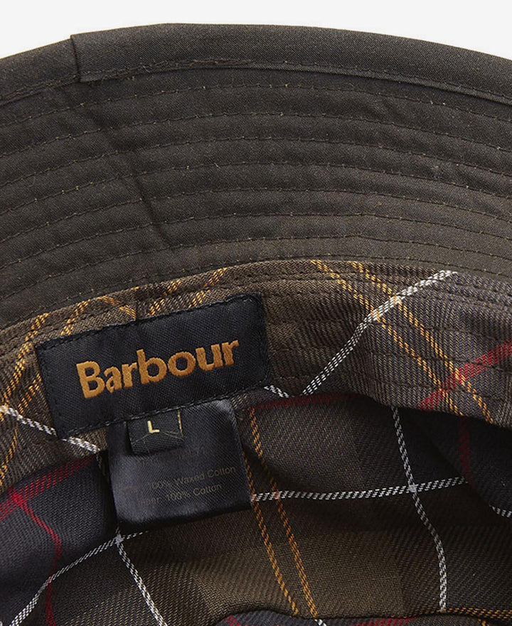 Barbour olivengrønn tilbehør lue - detalj