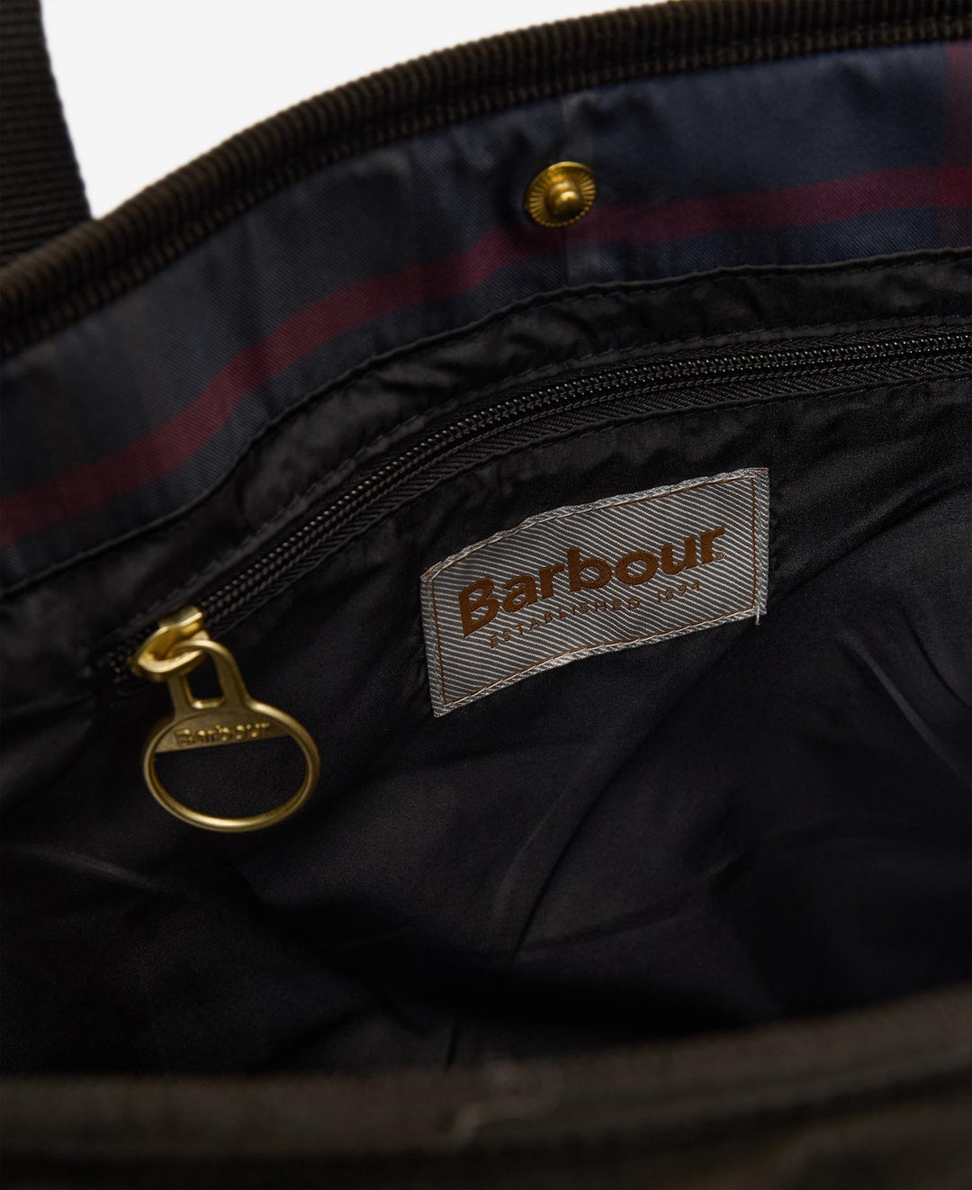 Barbour mørkegrå tilbehør veske - innside