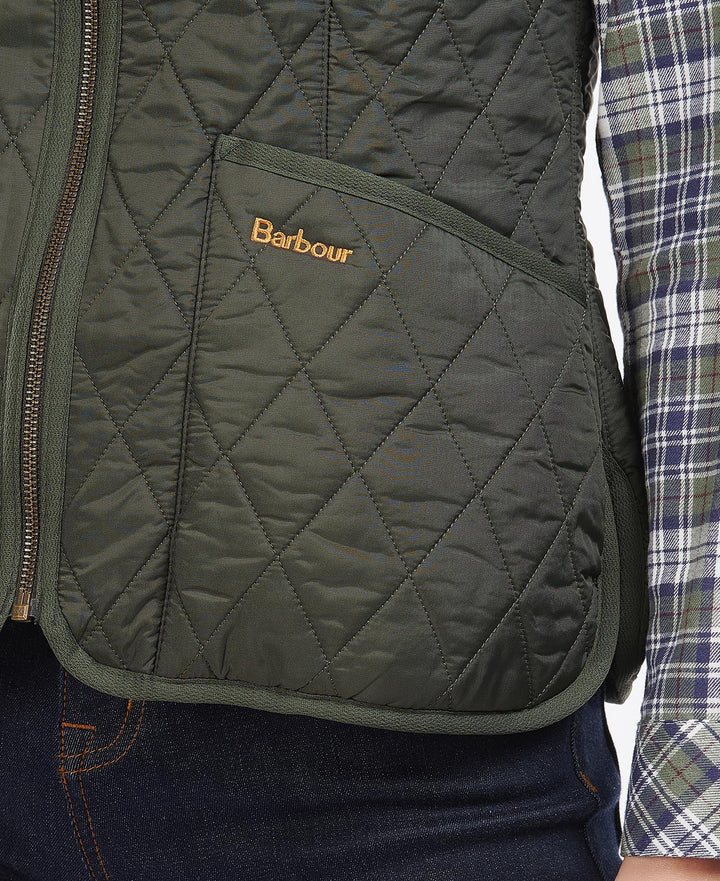 Barbour mørk oliven vest - detaljbilde