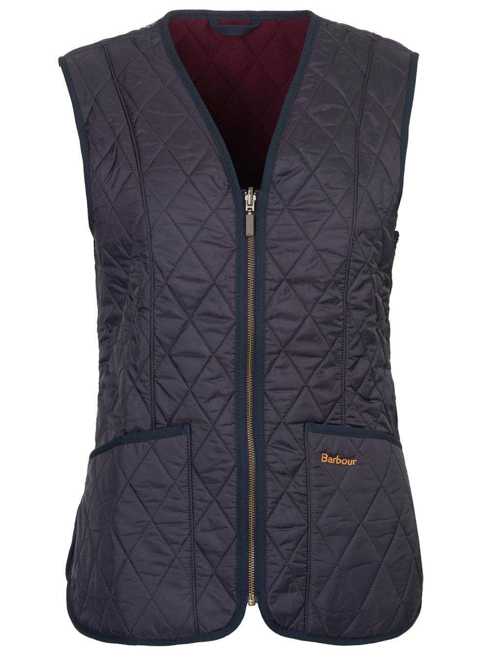 Barbour marineblå vest - forfra