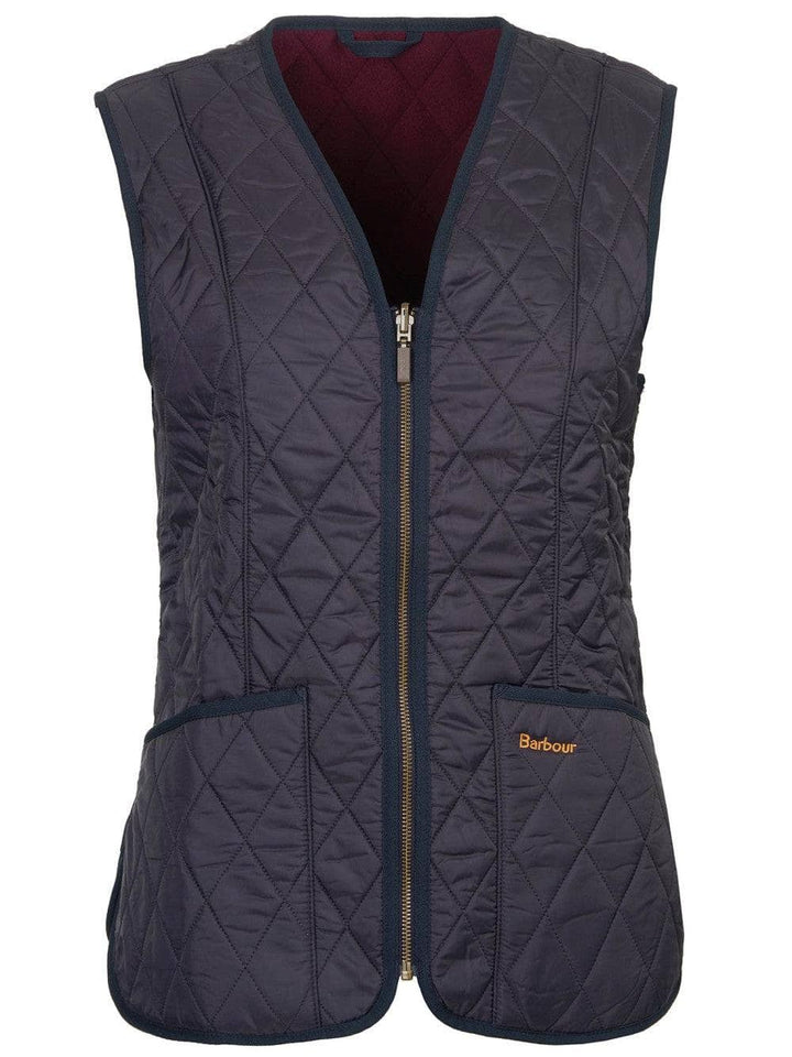 Barbour marineblå vest - forfra