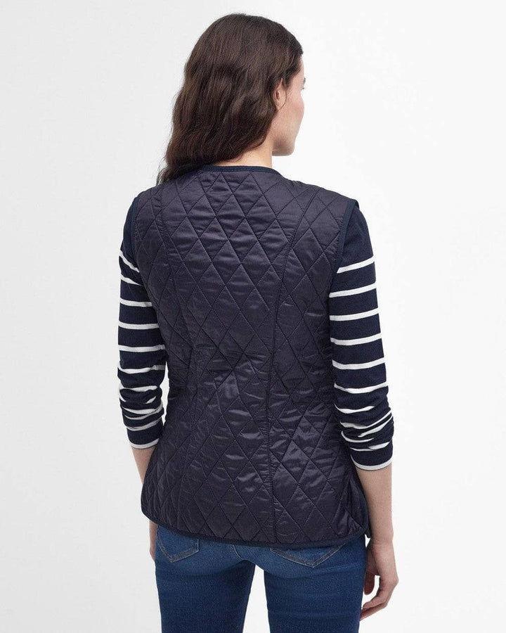 Barbour marineblå vest - bakfra