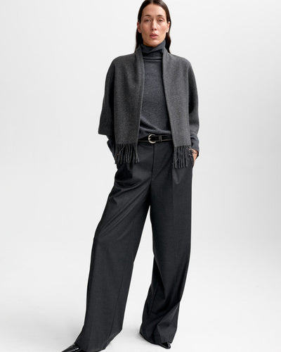 Keyla Lambwool Jacket, Dk Grey Melange