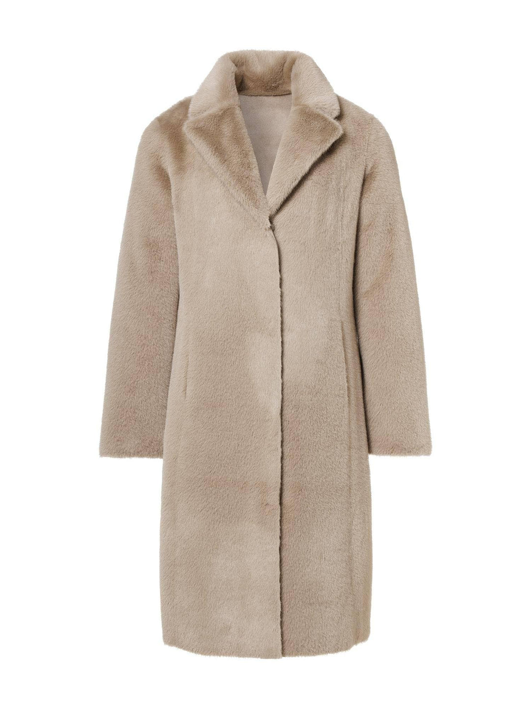 Beaumont Beige teddy kåpe - forfra