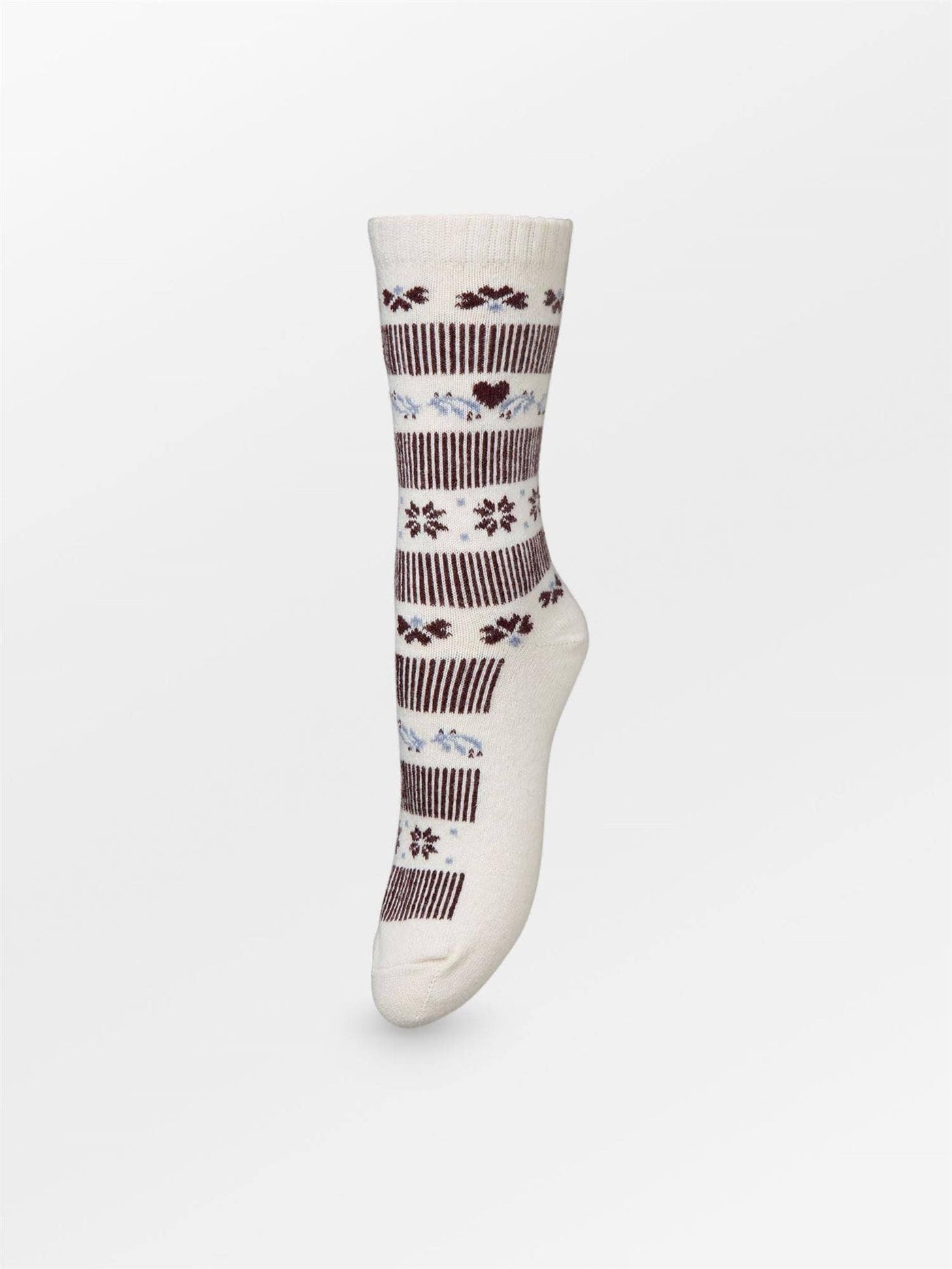 Carols Wola Sock, Eggnog OffWhite