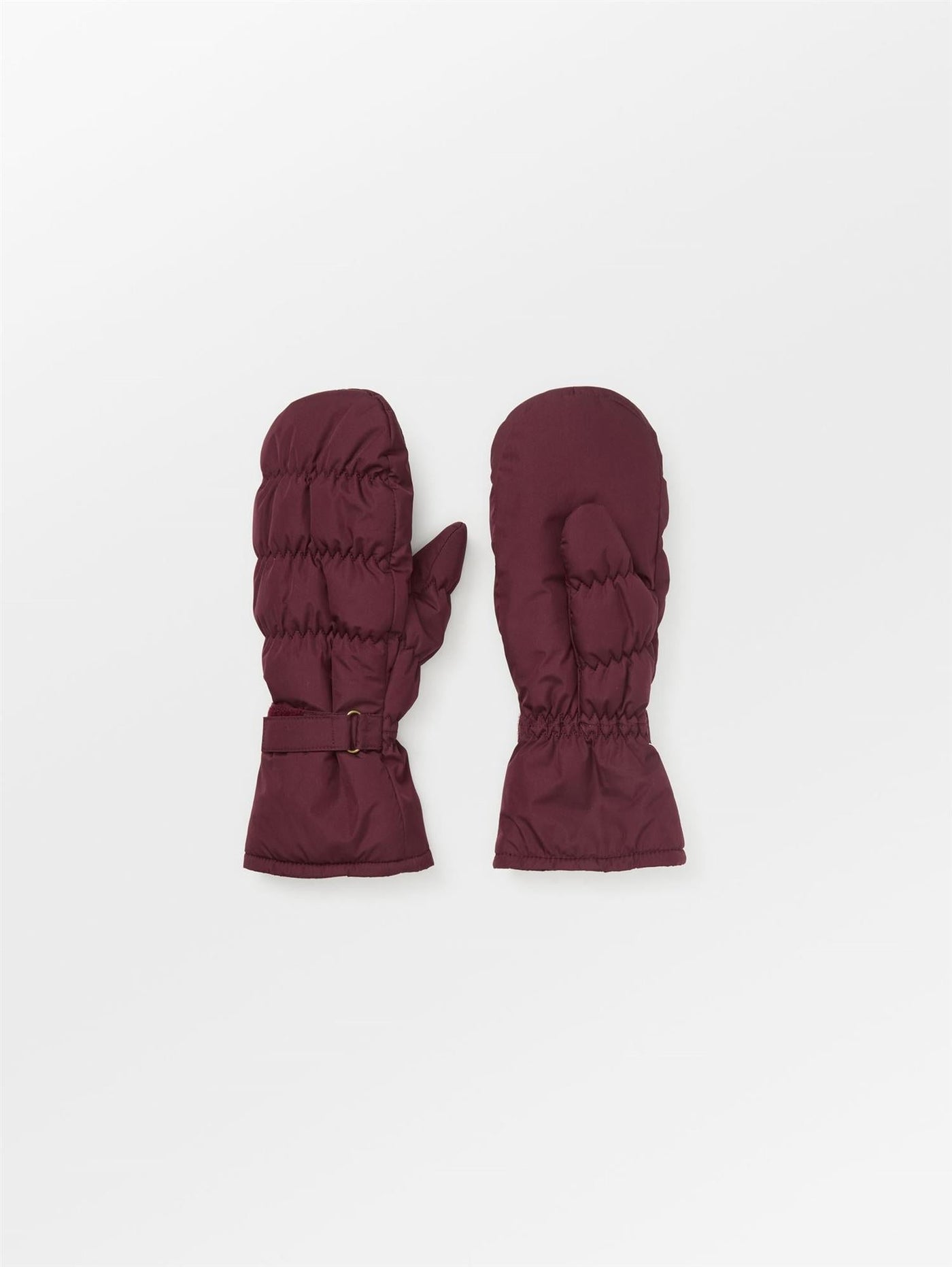Padded Nylona Mitten, Burgundy fra BECKSÖNDERGAARD hos Tråkk Inn