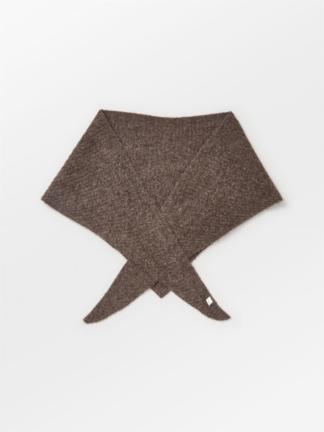 Alpaca-Wool Triangle Scarf , Hot Fudge Brown