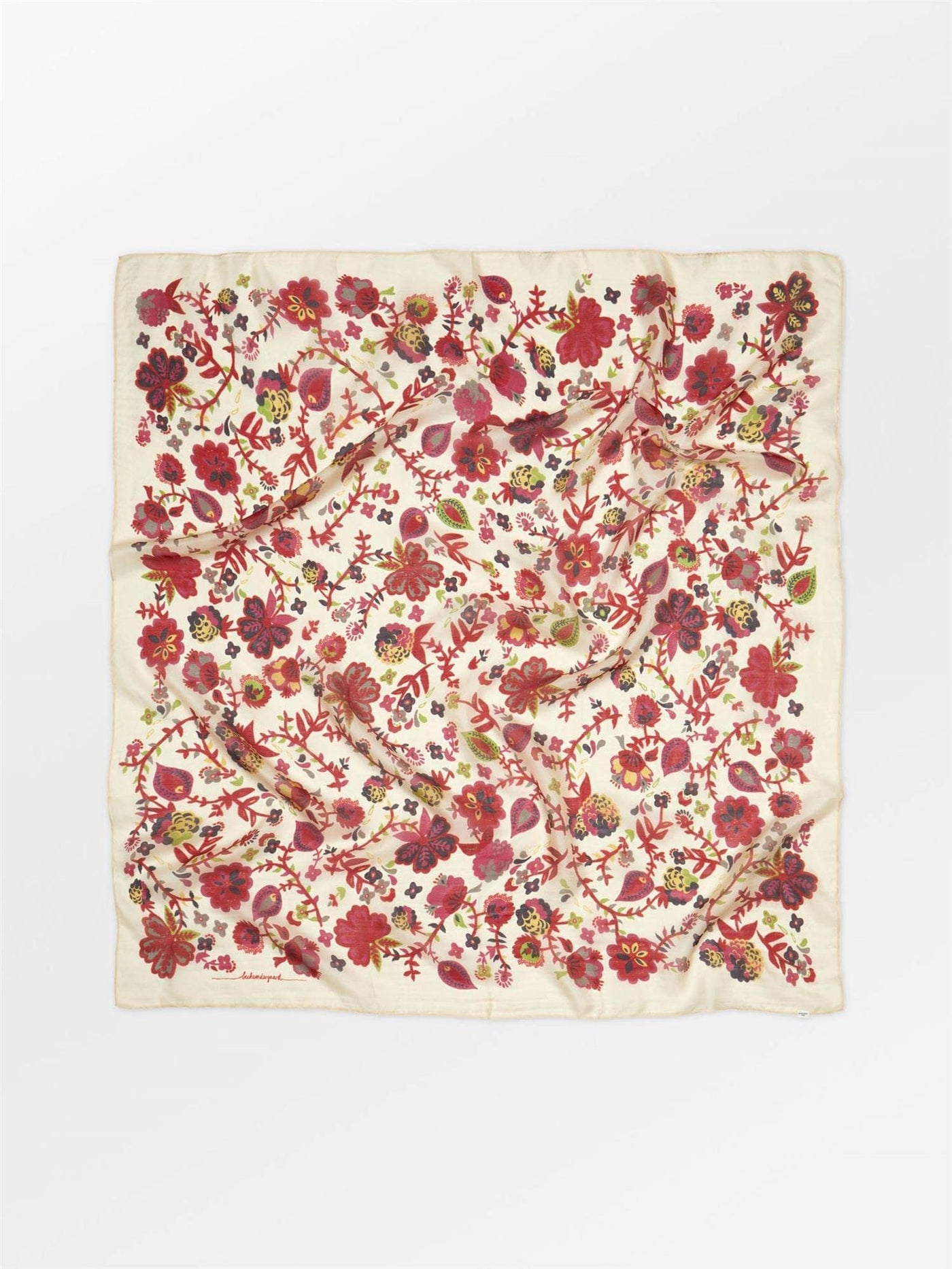 Bromflora Tabby Sia Scarf, Birch White fra BECKSÖNDERGAARD - bilde 2