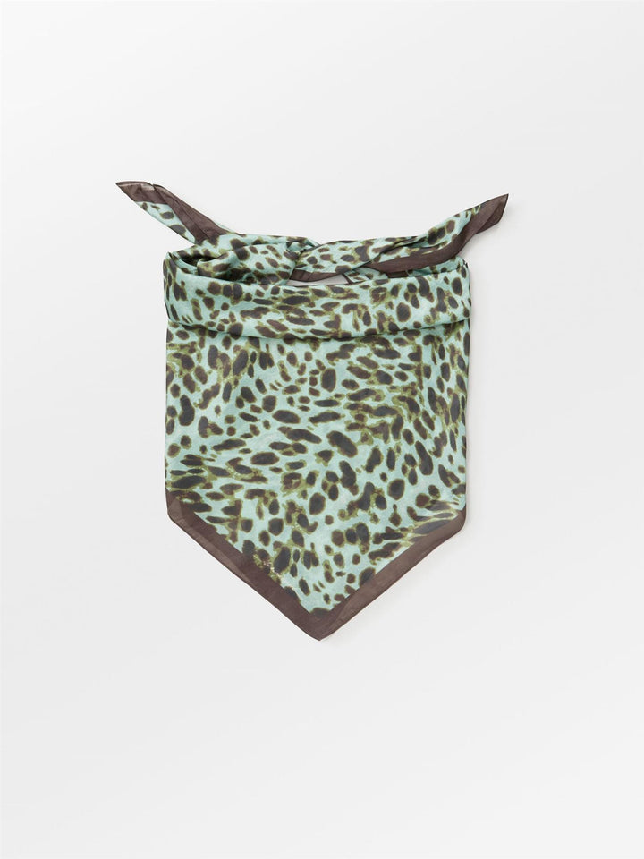 BECKSÖNDERGAARD aqua tilbehør skjerf leopardmønster - liggende flat