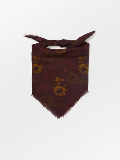 Magna Flower Siw Scarf, Chocolate Brown fra BECKSÖNDERGAARD - bilde 2