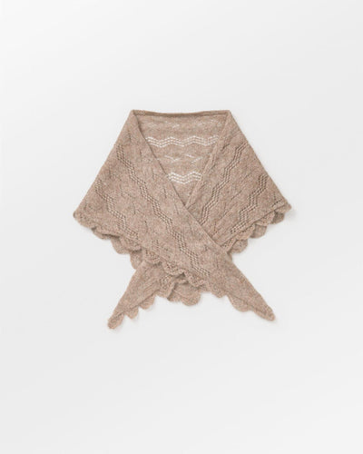 Opany Triangle Scarf, Melange Brown