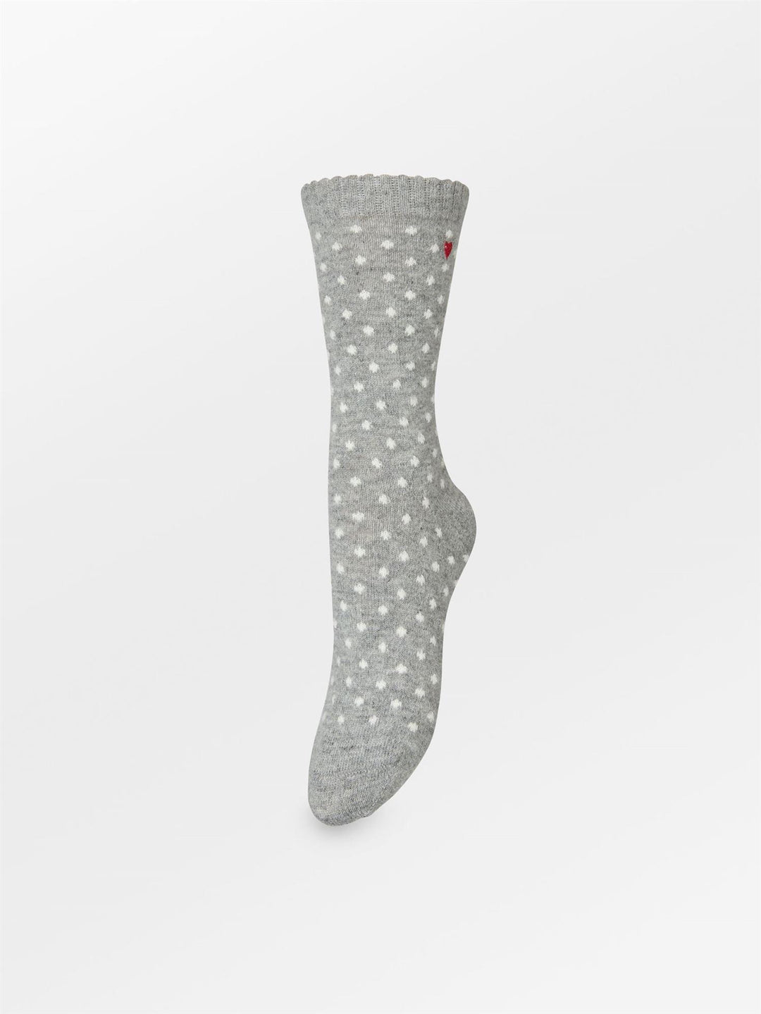 Dotted Wola Sock, Grey Melange