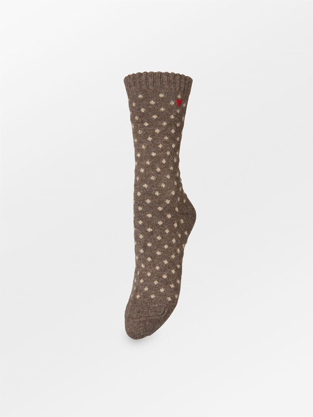 Dotted Wola Sock, Hot Fudge Brown