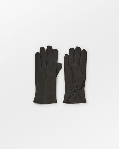 Suede Leather Glove, Black