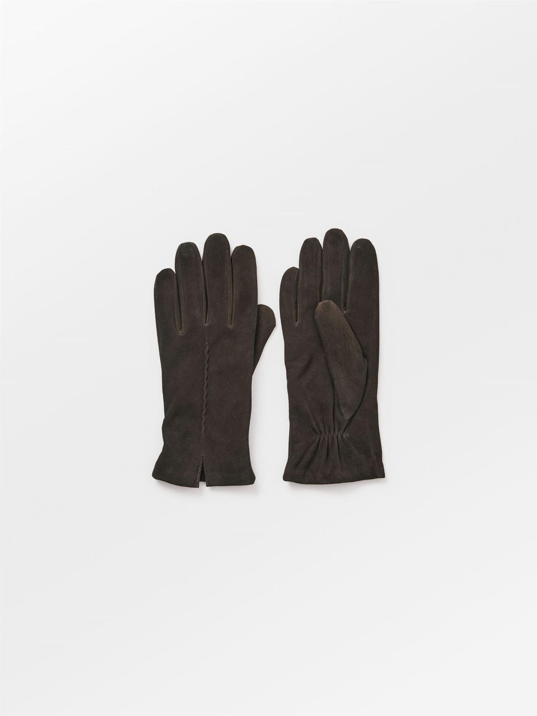 Suede Leather Glove, Hot Fudge Brown