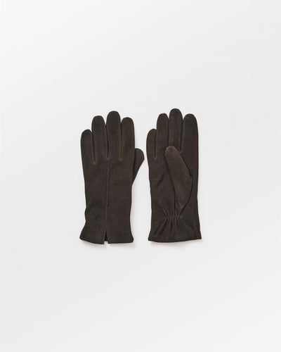 Suede Leather Glove, Hot Fudge Brown