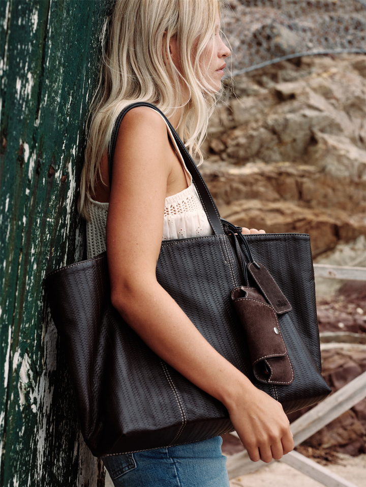 Suede Sunglasses Bag, Chocolate Torte