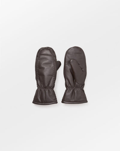 Tack Leather Mitten, Hot Fudge Brown