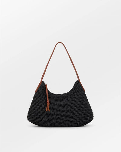 Paper Straw Ariya Bag, Black
