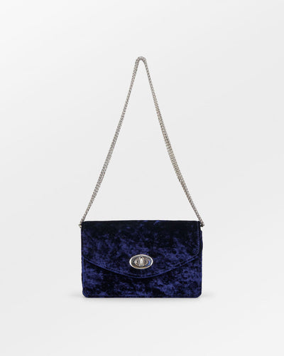 Velour Candi Bag, Navy