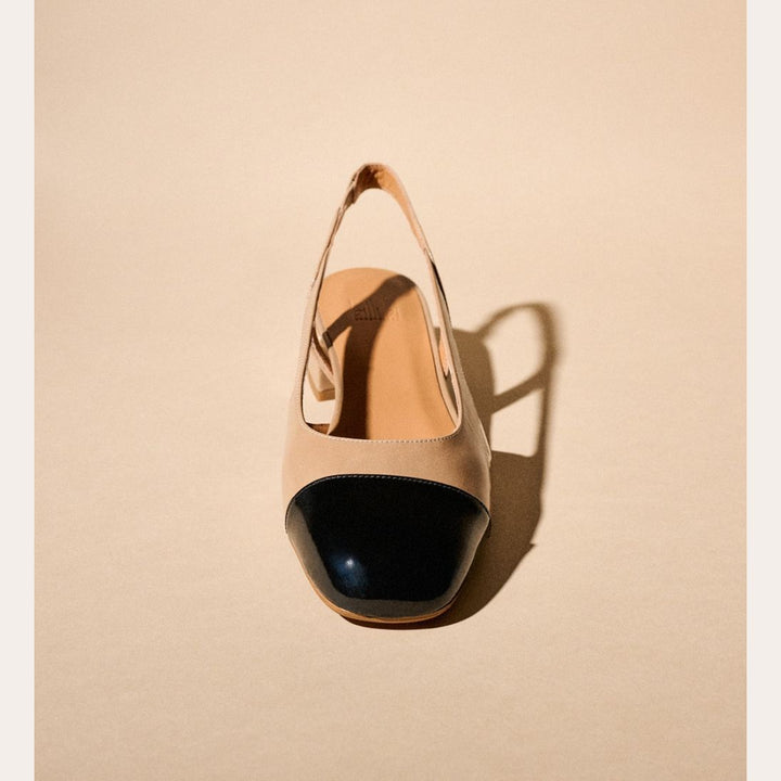 Billi Bi beige sko - enkeltsko fra siden