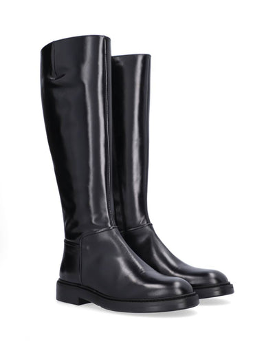 B1272 Long Boot, Black Calf