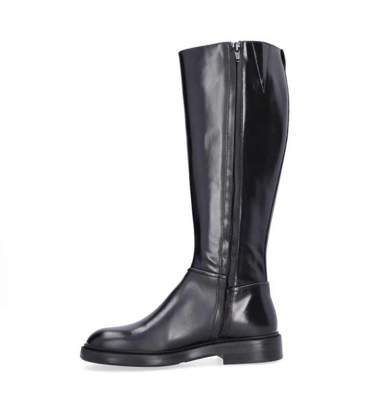 B1272 Long Boot, Black Calf