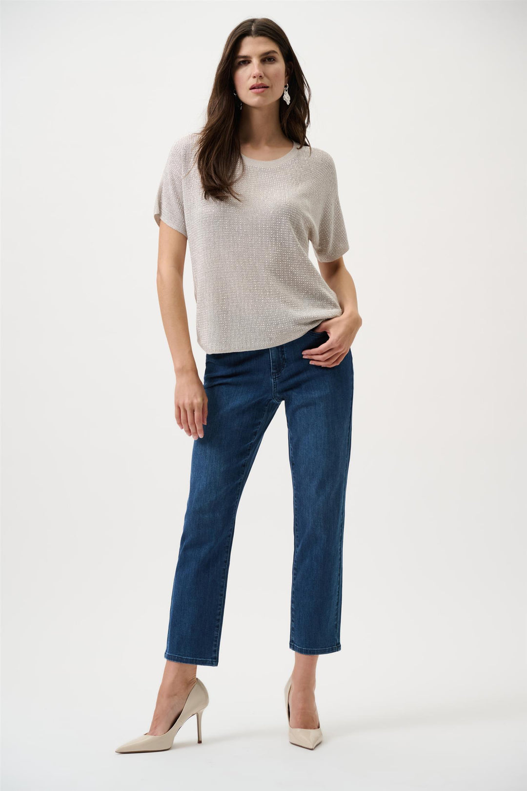 Gia | Classic Slim Fit Stretch Jeans, Medium Blue