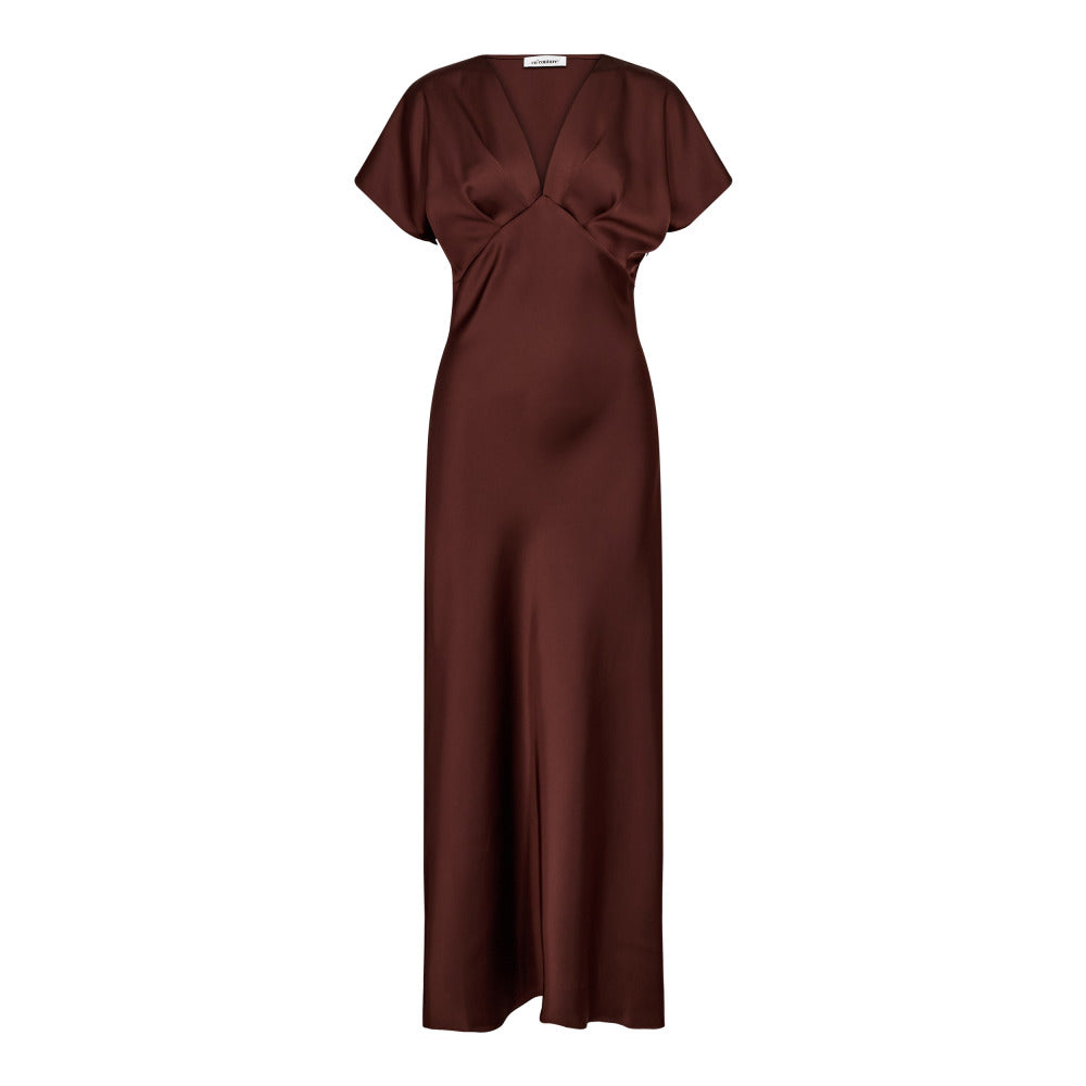 SafiraCC V-Dress, Dark Brown fra Co`couture hos Tråkk Inn