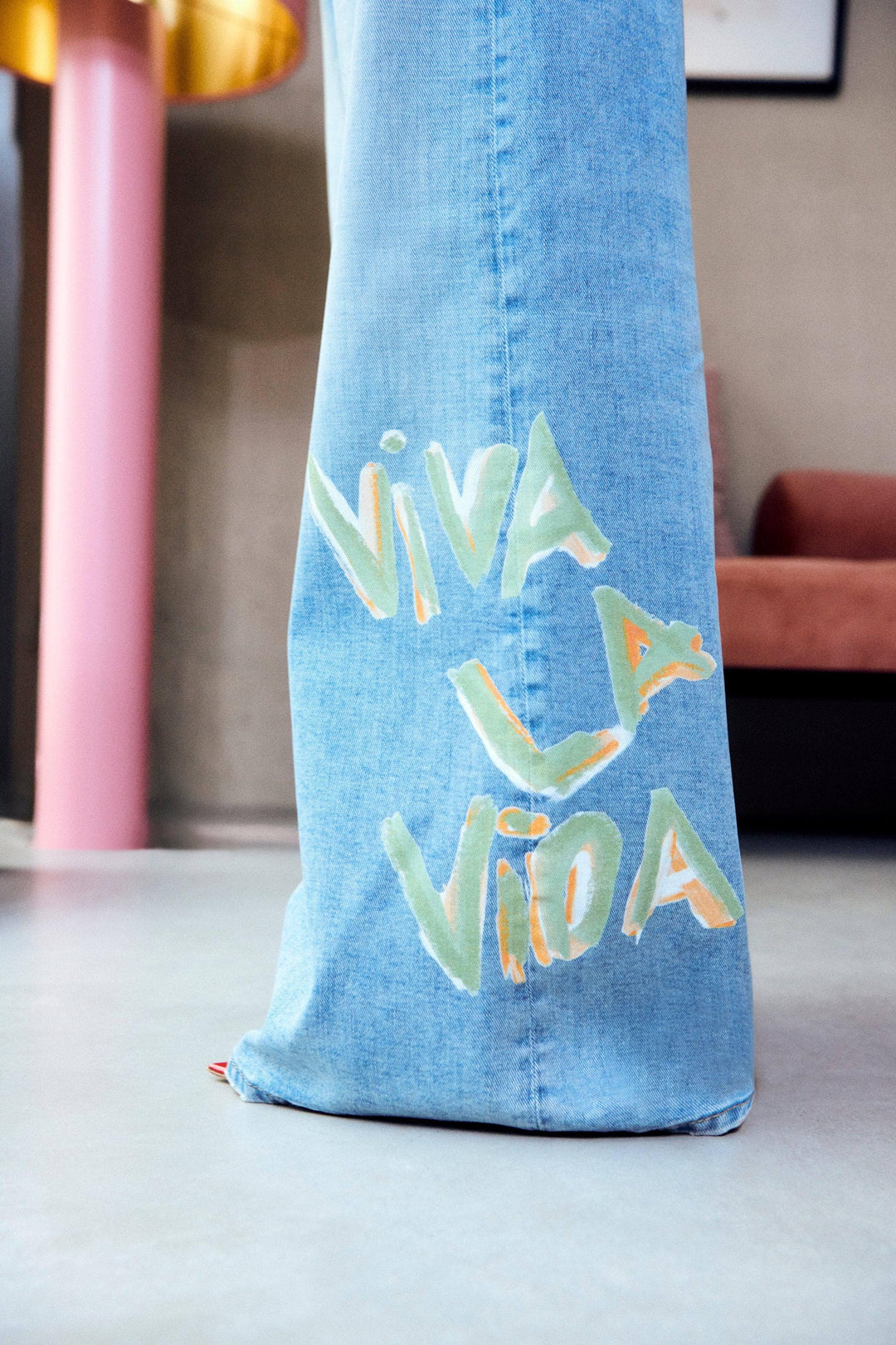 Cambio lys blå bukse jeans - detalj 1