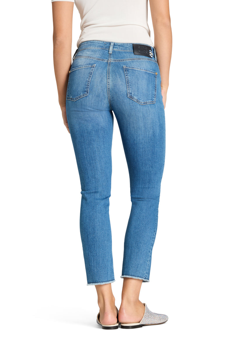 Cambio blå bukse jeans - på modell bakfra