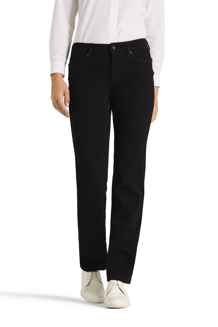 Cambio svart bukse jeans - på modell forfra