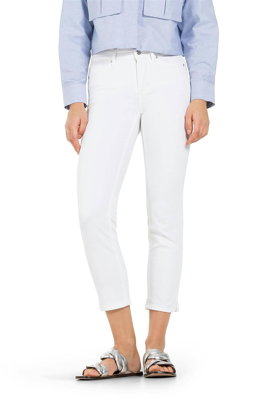 Cambio hvit bukse jeans - på modell 1
