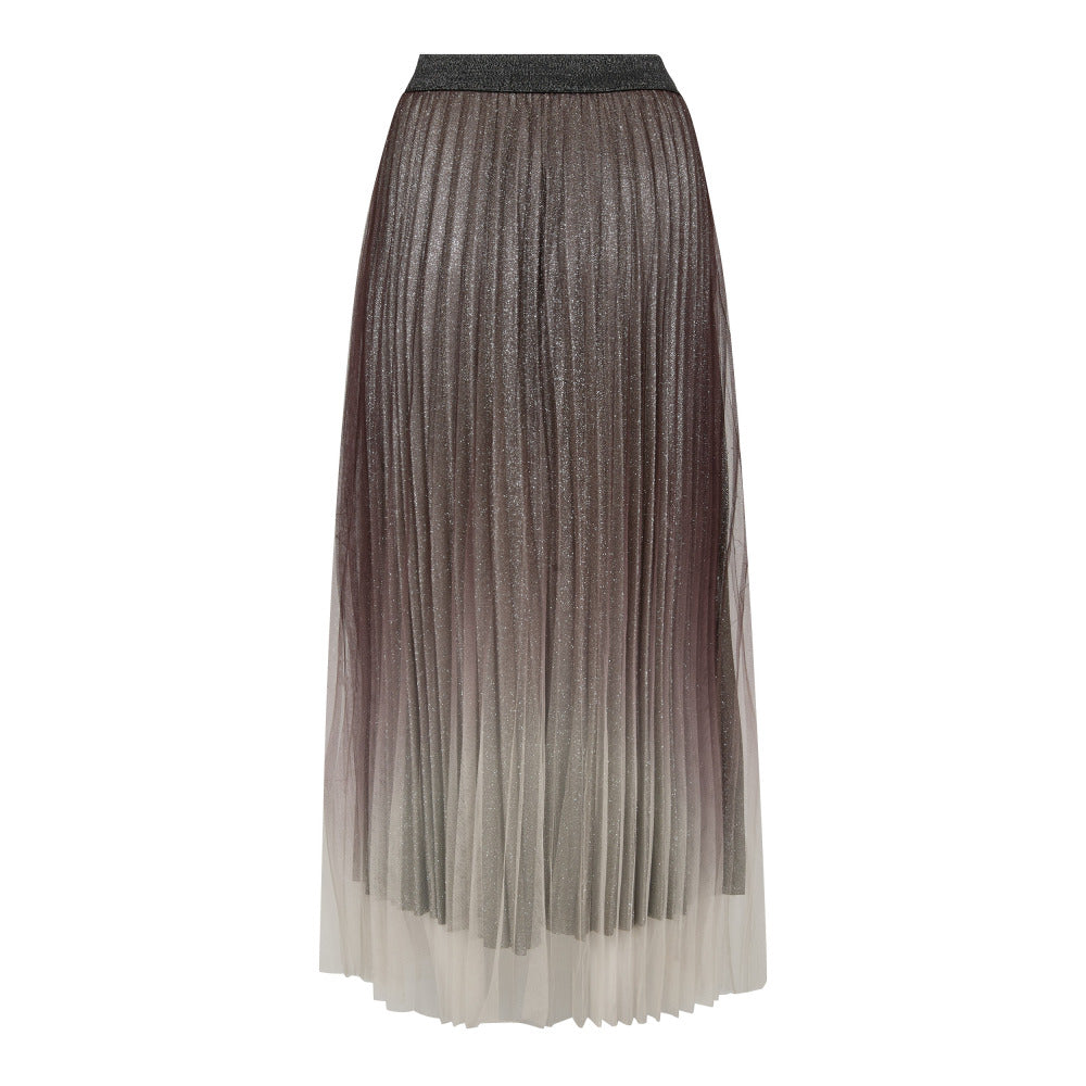 GlitterCC Plissé Skirt, Dark Brown fra Co`couture - bilde 2
