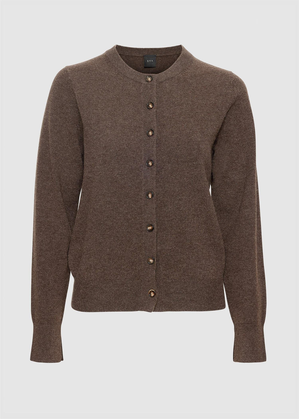Christian Aks brun cardigan - forfra