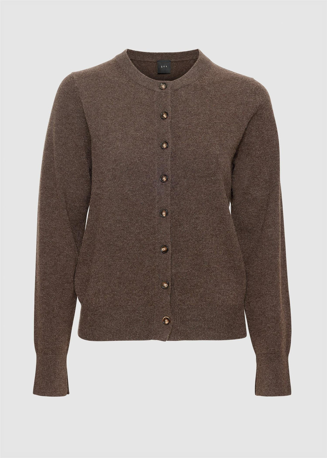 Christian Aks brun cardigan - forfra