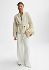 Lila Mohair Cardigan, Wheat